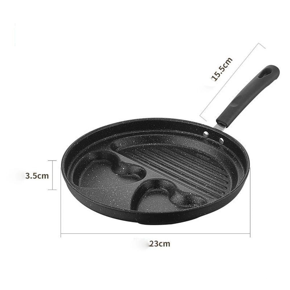 Cast Iron Frying Pan for Home Use (23x23x3.5cm)
