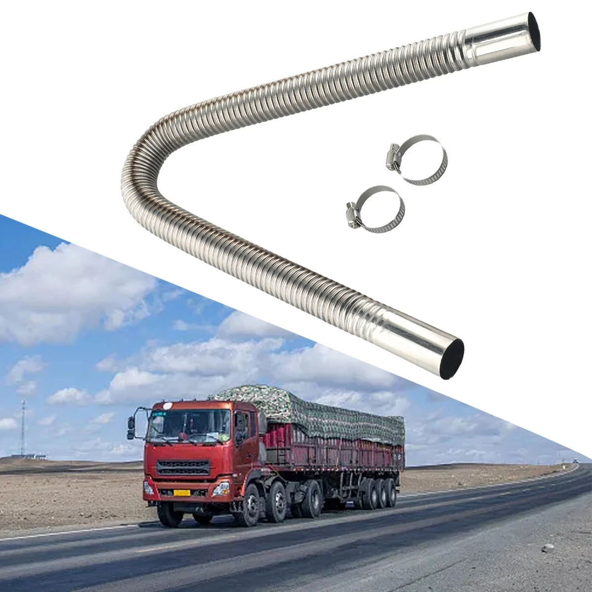 60CM Exhaust Pipe Silencer for Generator (Compatible with Auxiliary Heater)