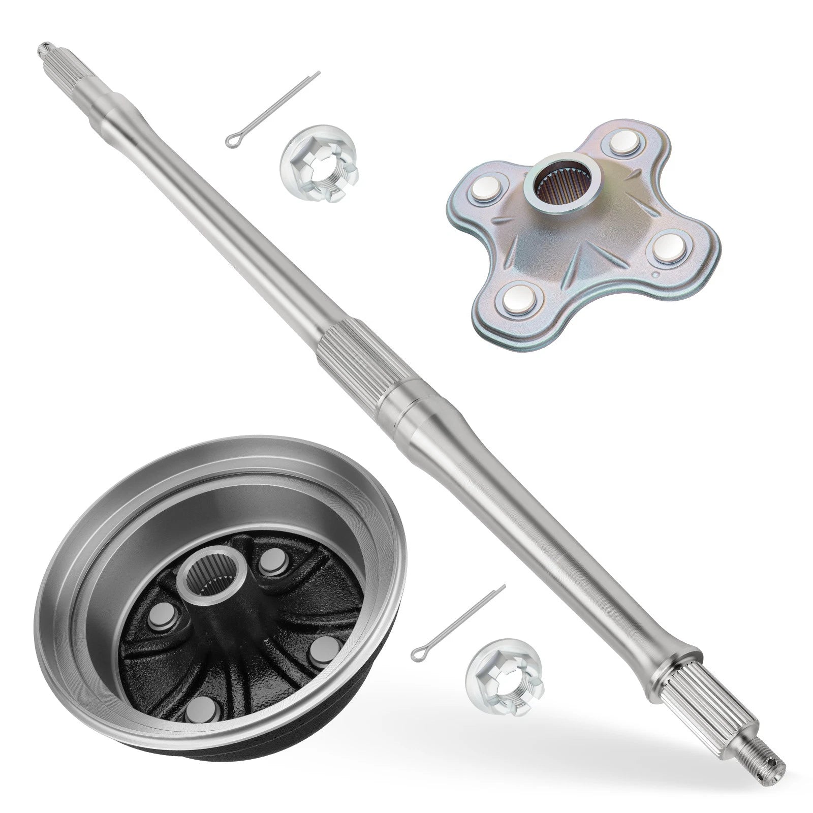 Set of 2 Rear Axle Shaft & Hub for Yamaha Big Bear 350 YFM350FW (1997–1999)