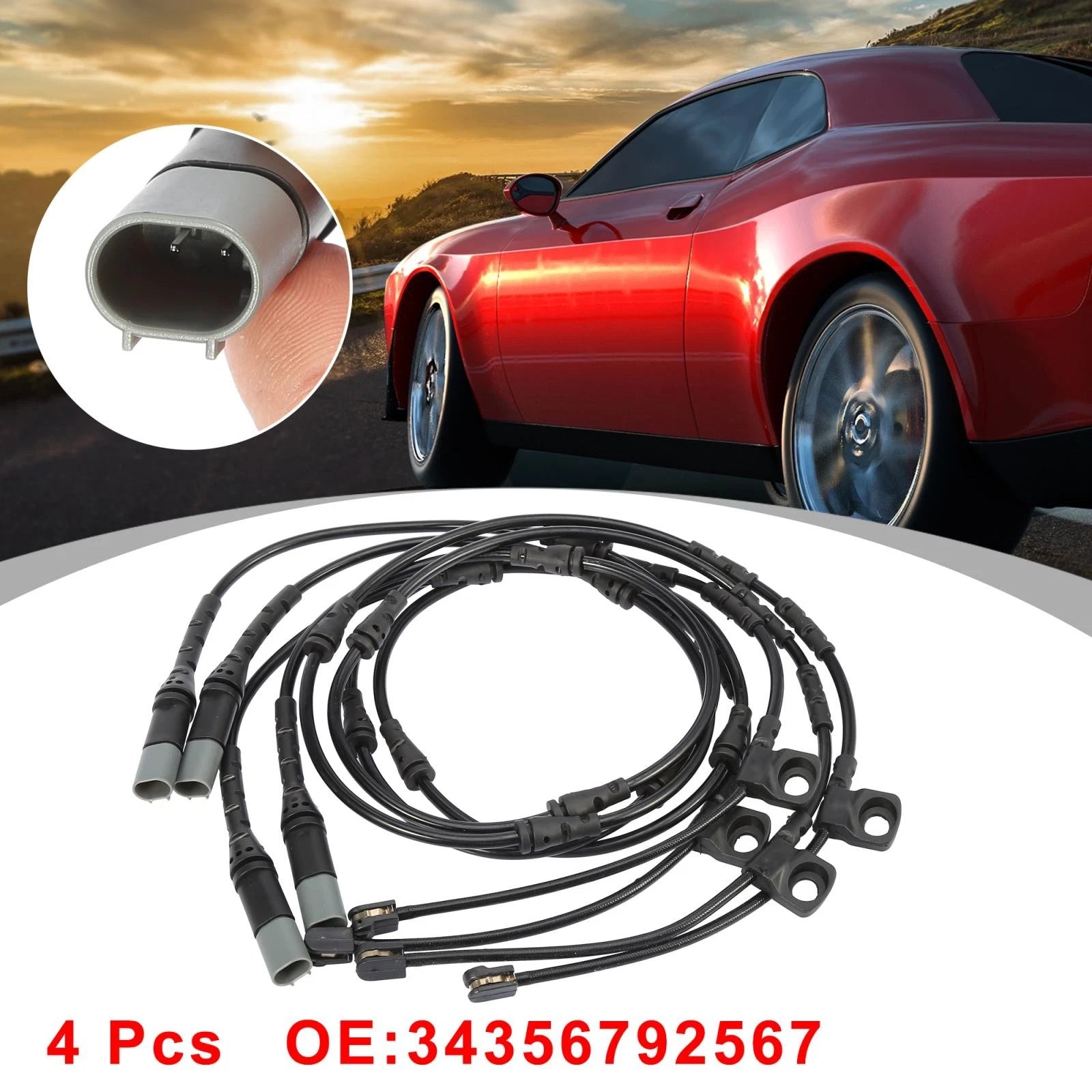 4pcs Front Brake Pads with Electronic Wear Sensor for BMW X5 (2011–2016)