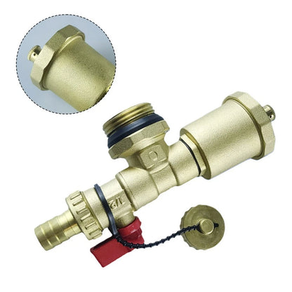 Heating Distributor Valve Brass G1 with Drain & Air Vent for