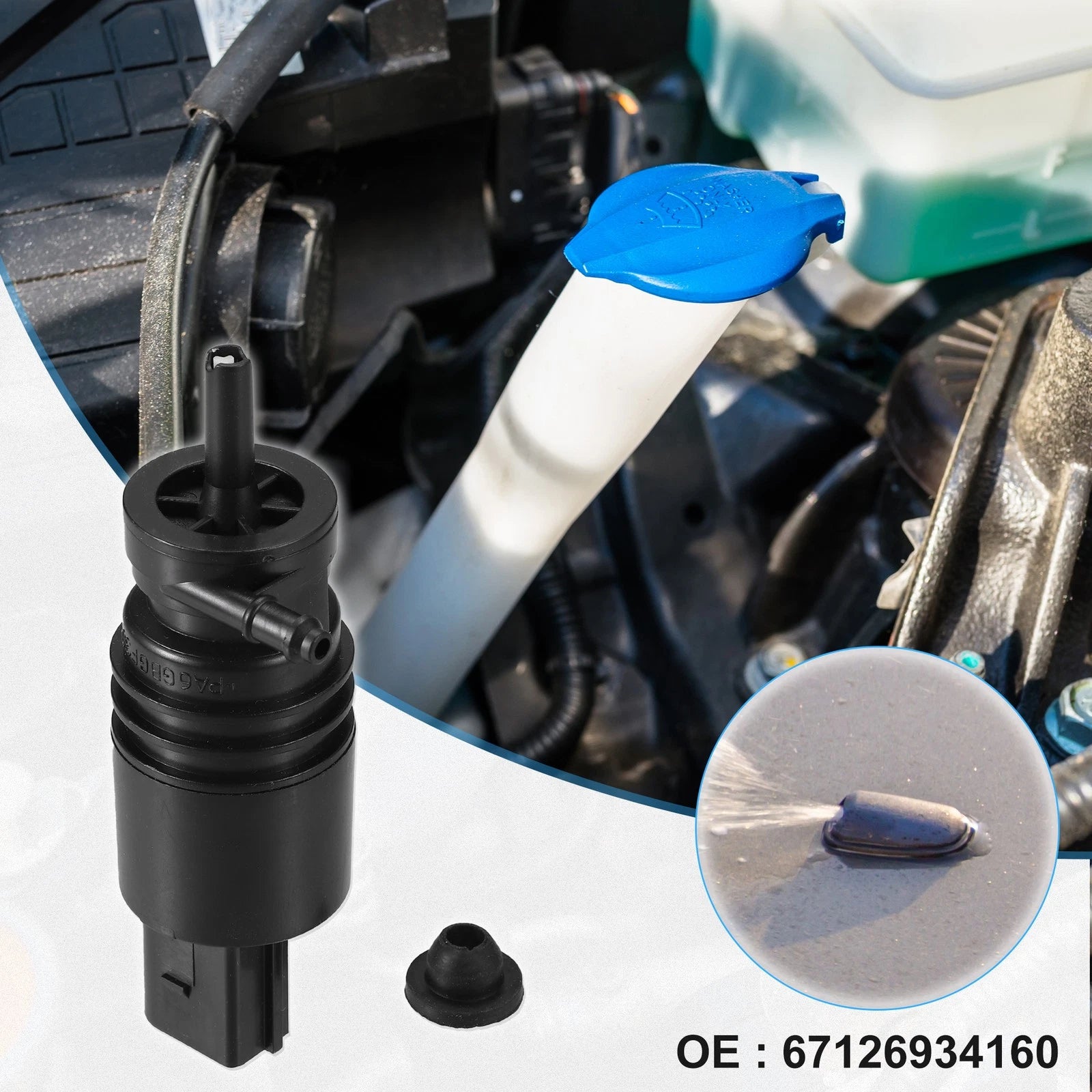 Windshield Washer Pump Motor Replacement for BMW 528i (2011–2016)