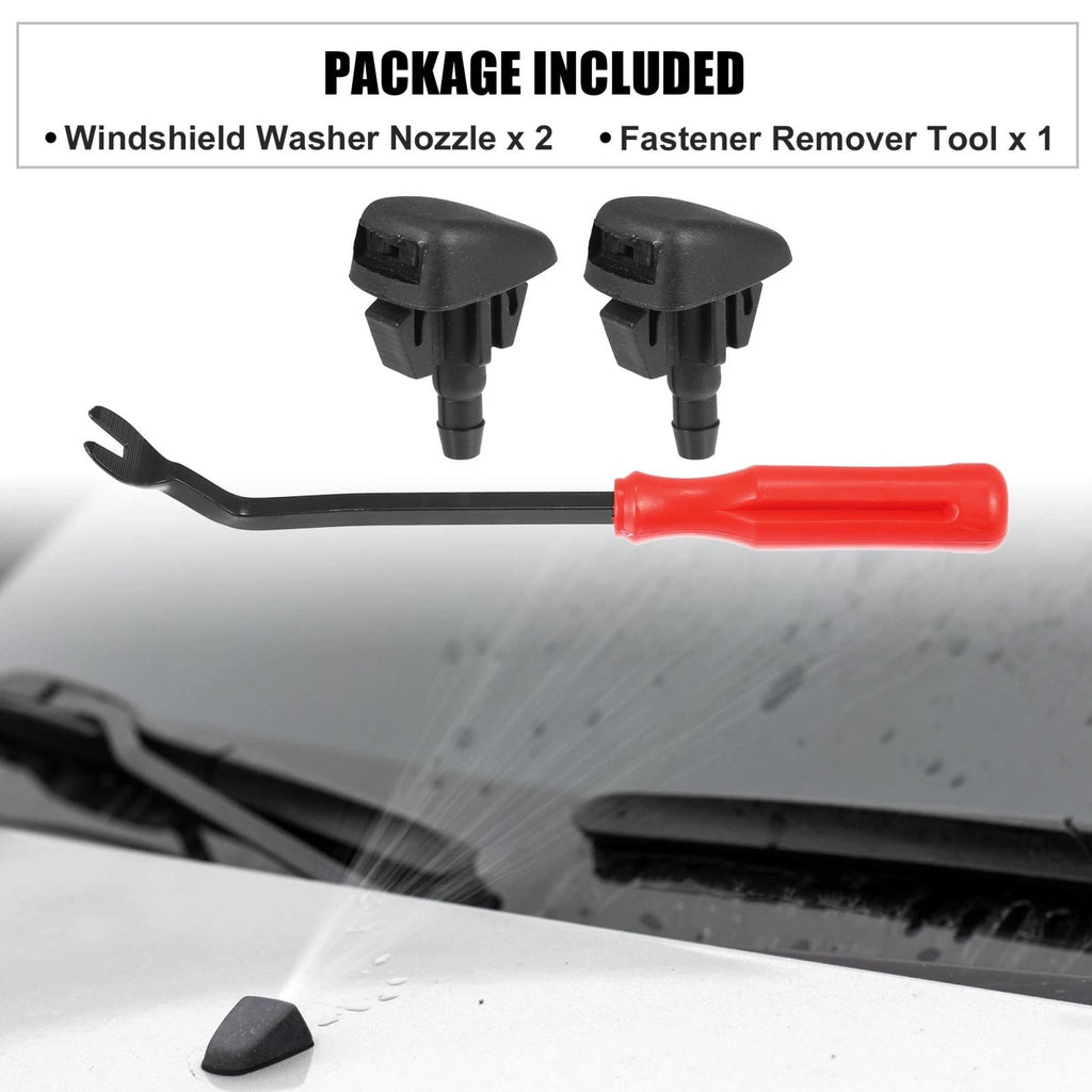 3pcs Front Windshield Washer Nozzle Kit KD45-67-510 for Mazda CX-9 (2016–2018)