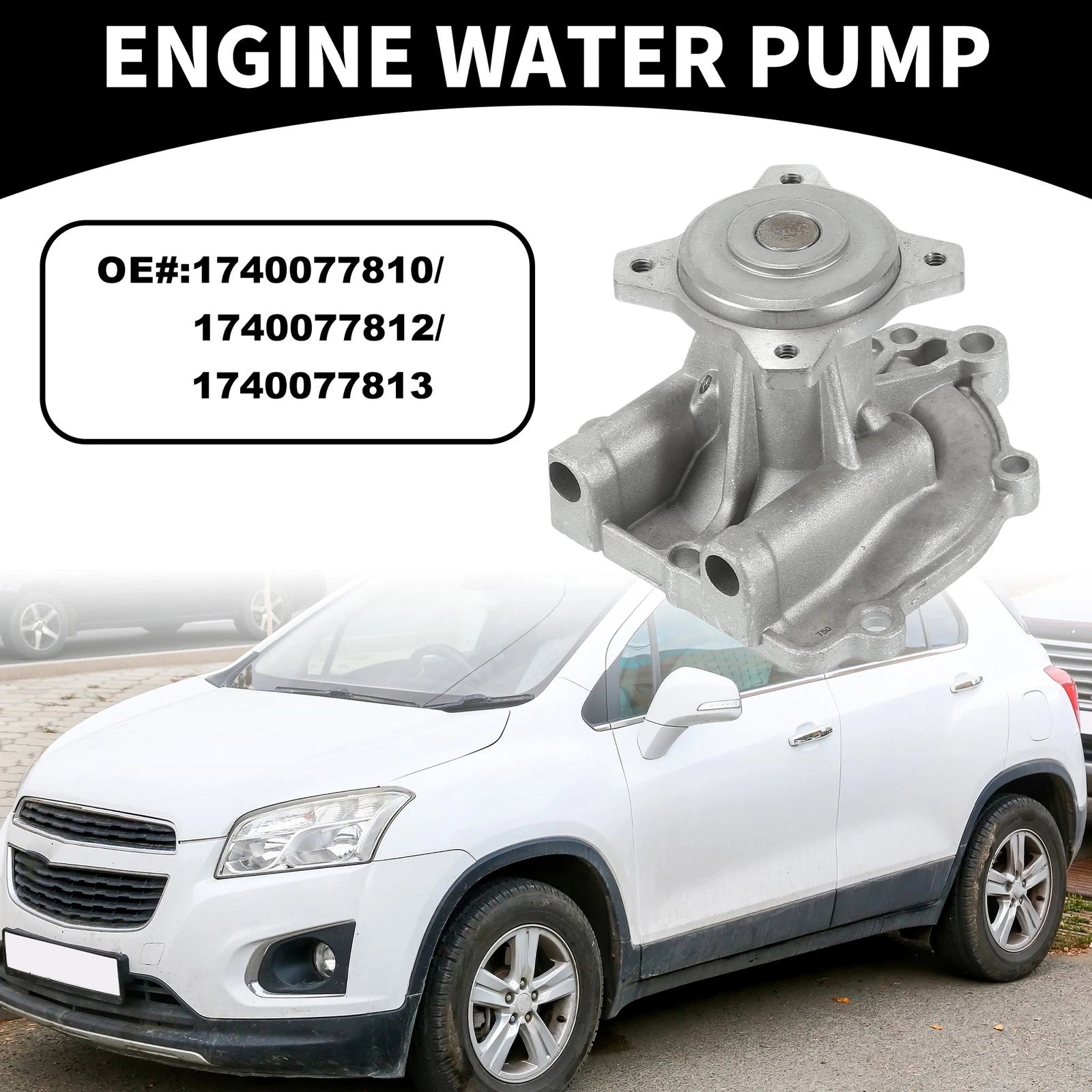 Water Pump with Gasket Kit for Chevrolet Tracker 1999–2008 (1999-2008)