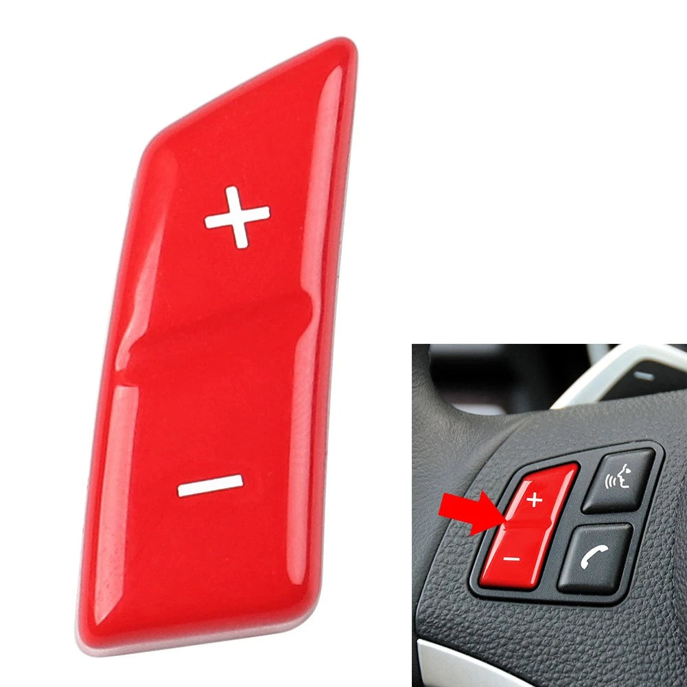Steering Wheel Volume Button Cover for BMW 1 3 Series E81 E87 E90 E93 M3 X1 (2004–2013) Red