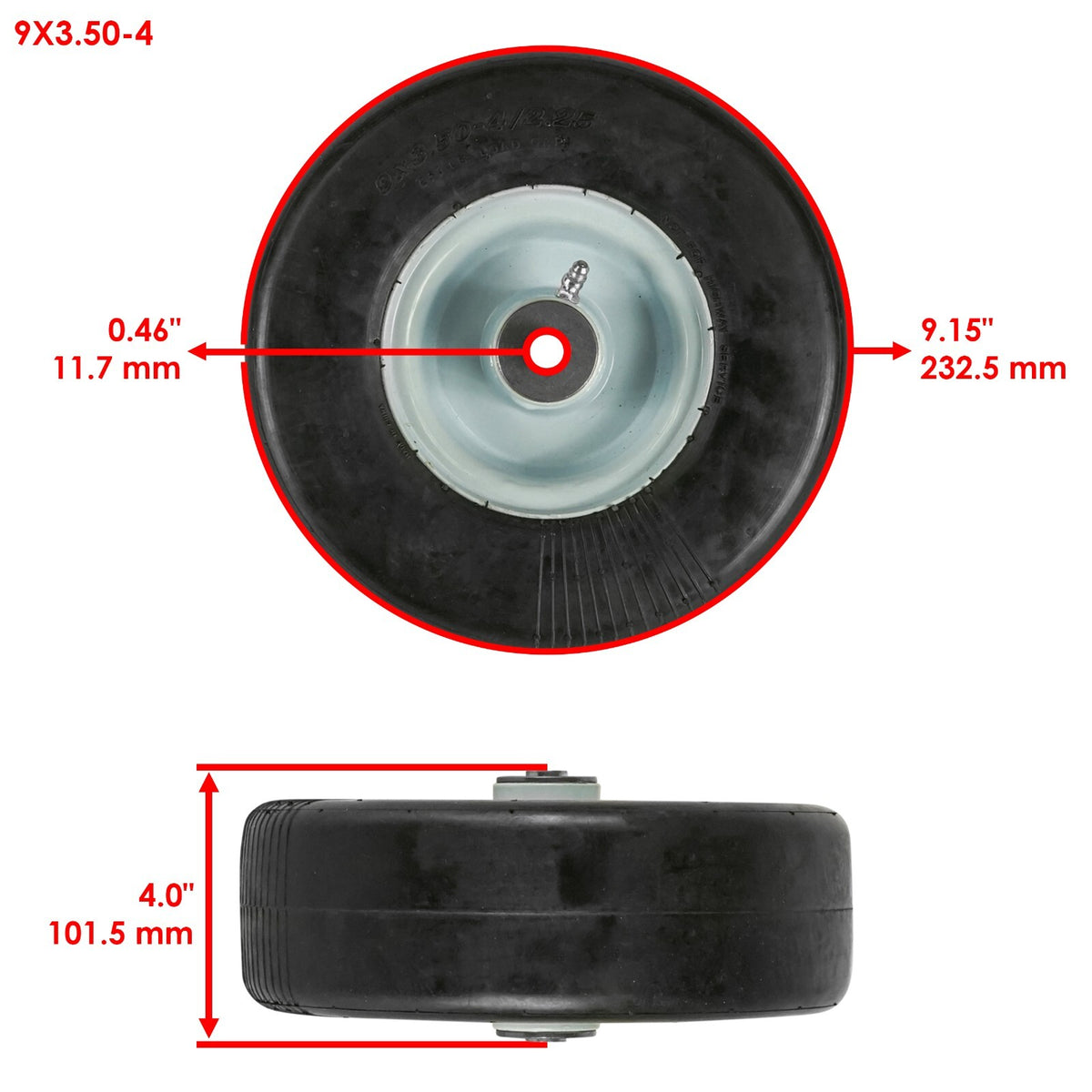 Zero-Flat Wheel for Toro ProLine 30524 30526 30527 (2005–2015)