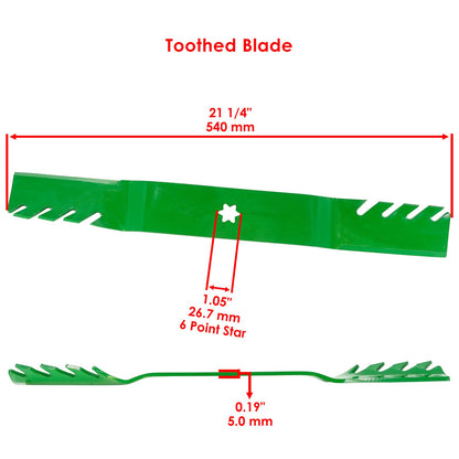 Toothed Mulching Deck Blades 42 in for MTD LT135 LT1800 (2006–2018)