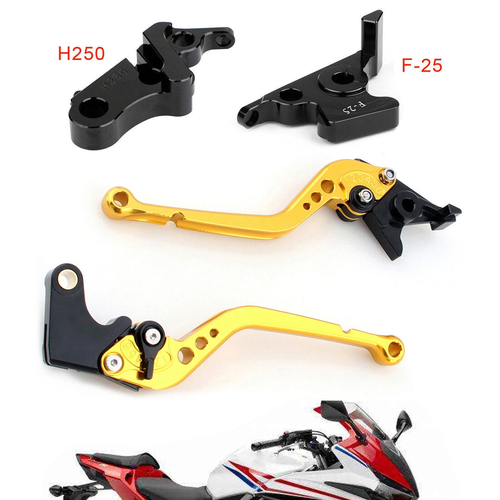 Gold Long Clutch Brake Lever for Honda CBR500R (2013–2015), CBR300R (2014–2016), CB300F (2014–2016) T9