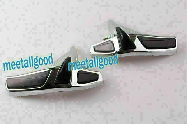Set of 2 Chrome Fairing Saddlebag Front Scuff Protectors for Honda GL1800 (2001–2011)