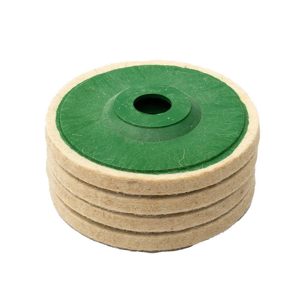 Set of 4 Wool Buffing Grinder Wheel Felt Polishing Discs 5 Inch