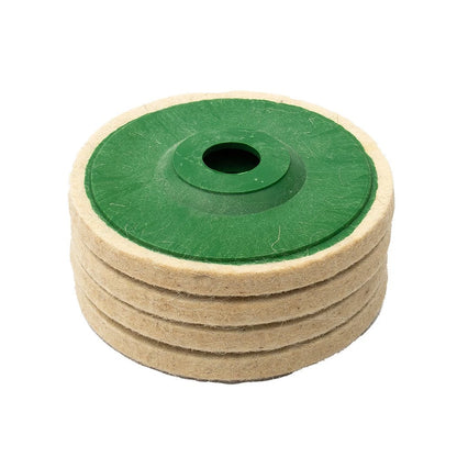 Set of 4 Wool Buffing Grinder Wheel Felt Polishing Discs 5 Inch