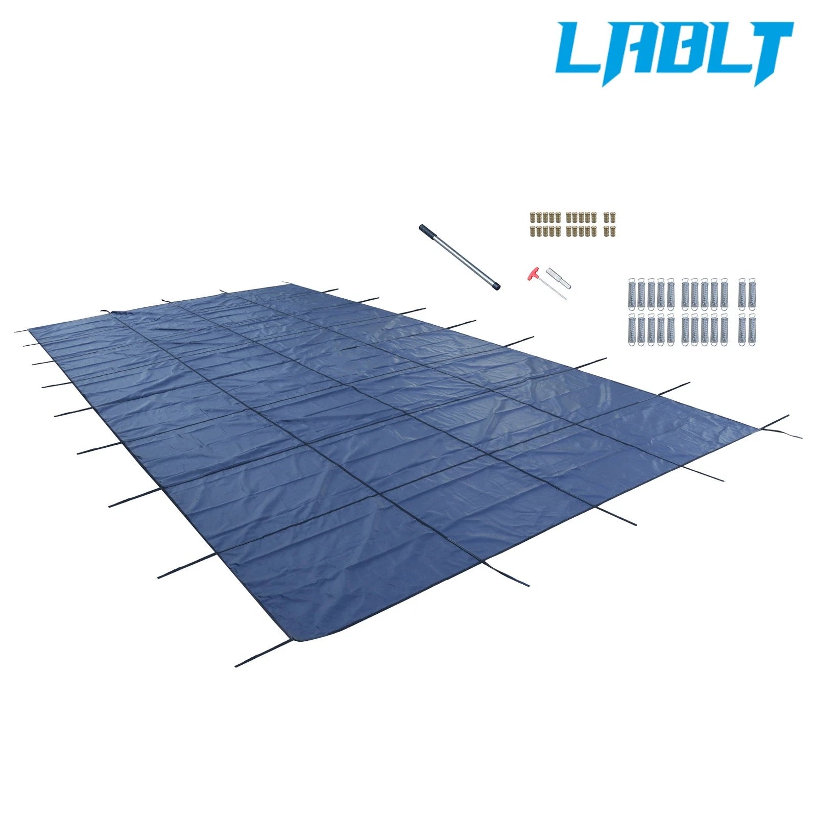 Rectangle Inground Pool Safety Cover for 16x32FT Pool (Blue Mesh)