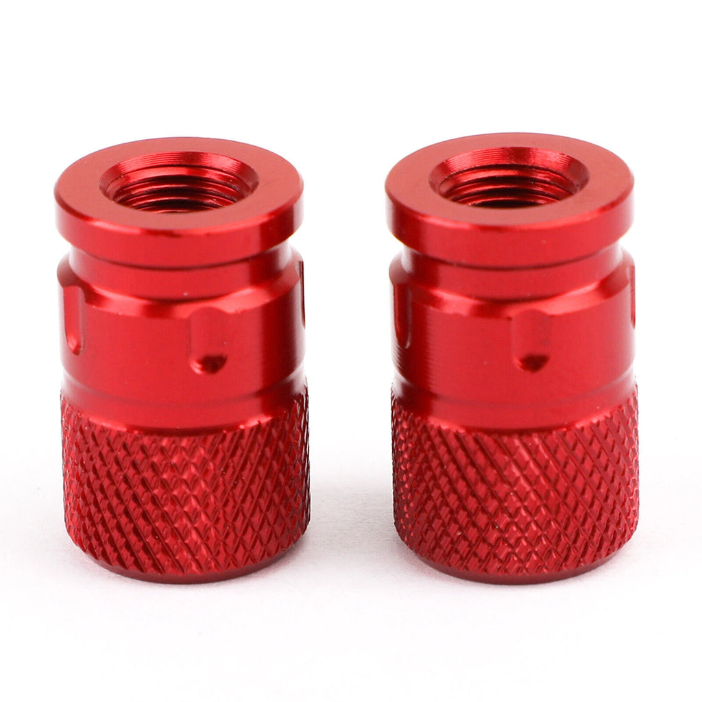 CNC Aluminum Red Anti-Theft Tire Valve Stem Cap for Motorcycle Car Truck Bike