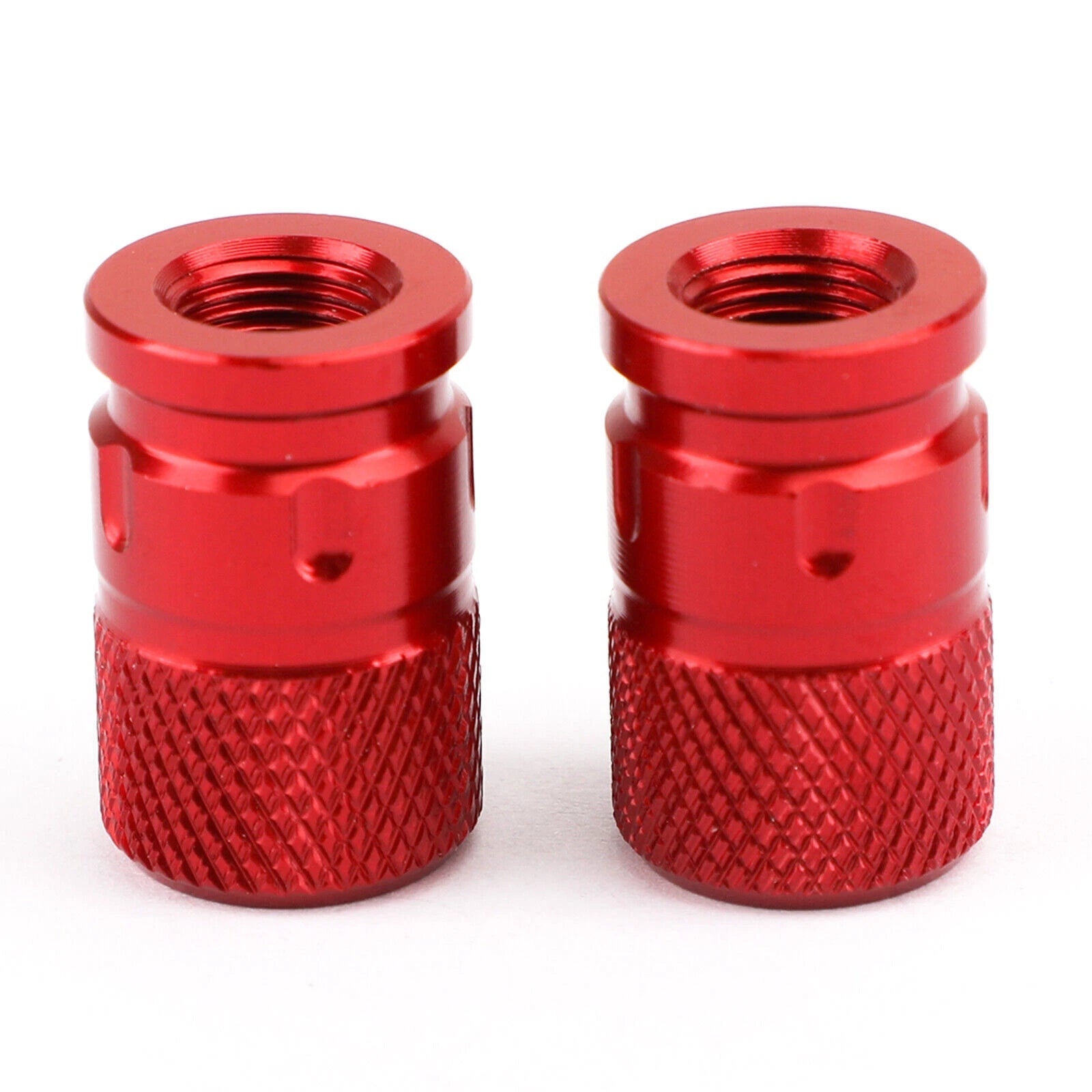 CNC Aluminum Red Anti-Theft Tire Valve Stem Cap for Motorcycle Car Truck Bike