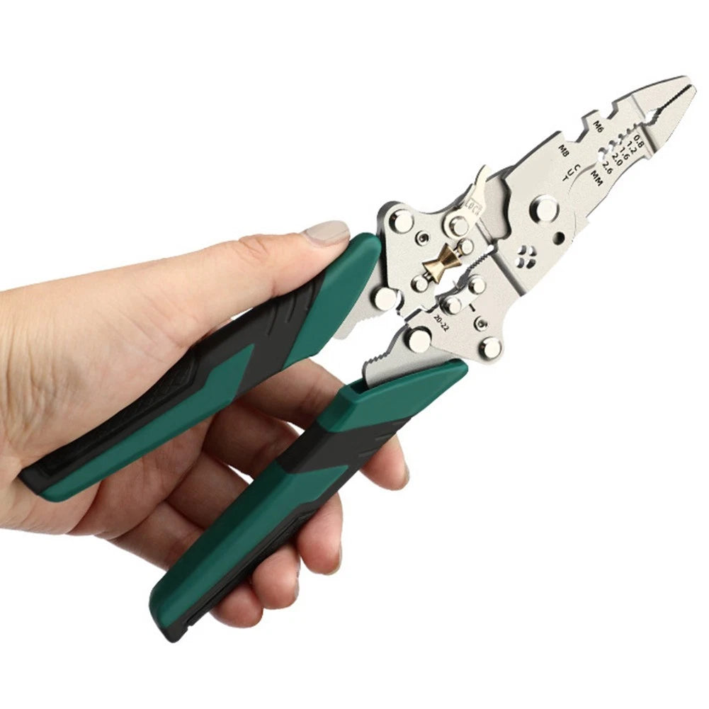 Folding Wire Stripping Tool with Ergonomic Grip for Comfort and Control