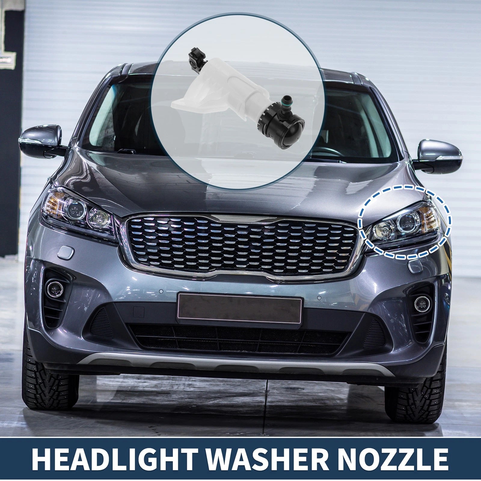 Front Driver Side Headlight Washer Nozzle Replacement for Hyundai Sonata (2015–2019)