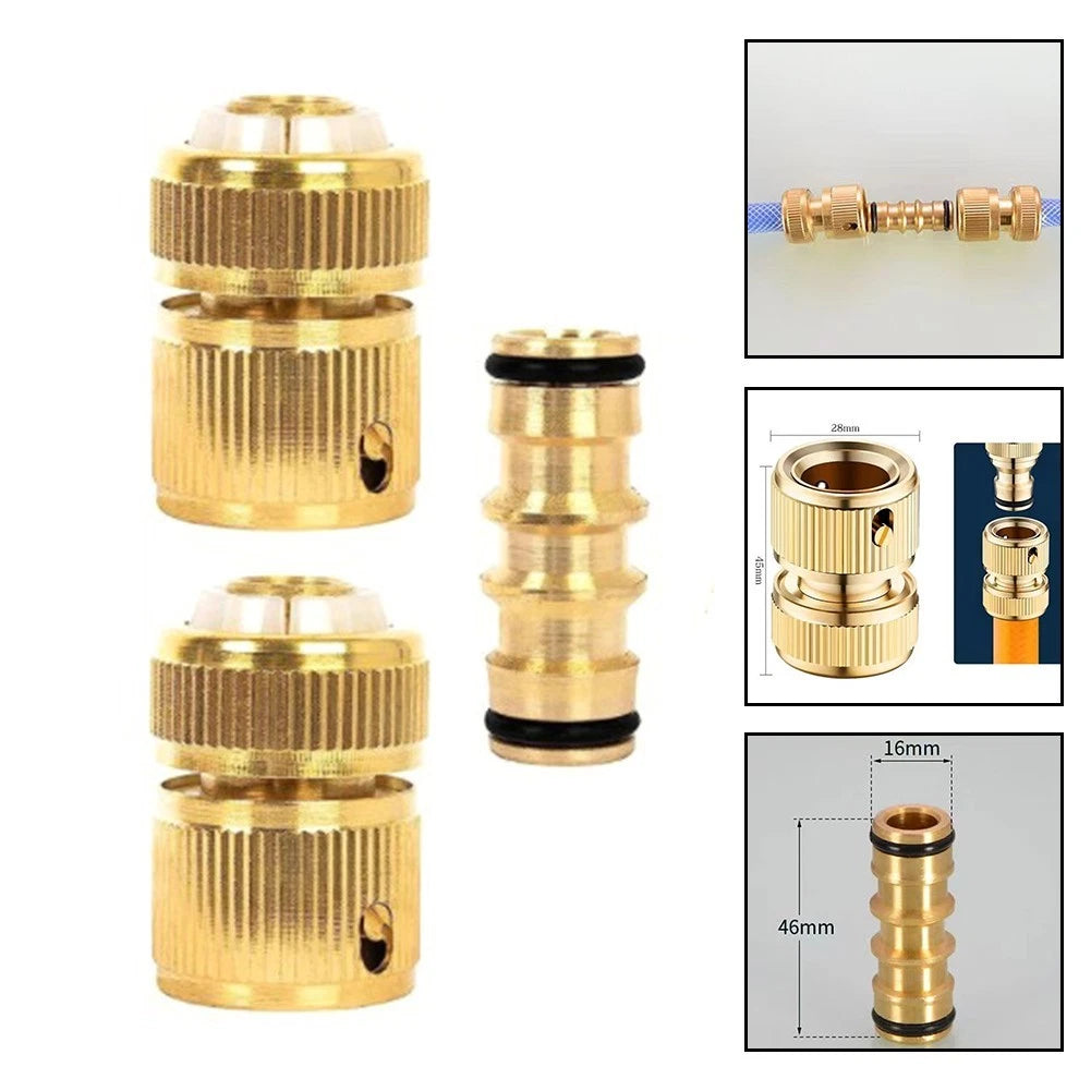 Secure Brass Garden Hose Connector Kit