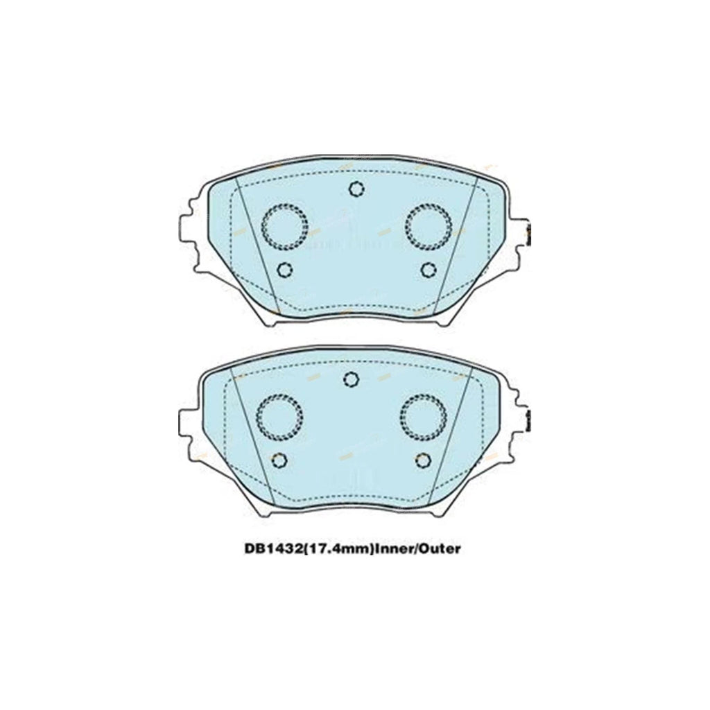 Bendix 4WD Front Disc Brake Pads for RAV4 (2000–2006) 1AZ-FE 2AZ-FE