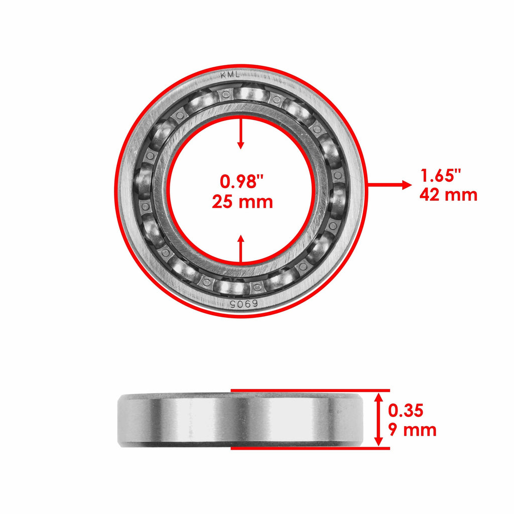 Deep Groove Ball Bearing Open Type No Seals for Tractors (25x42x9)