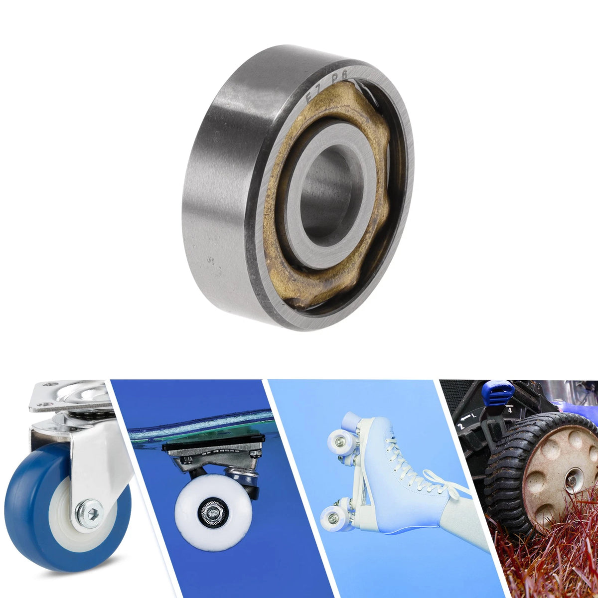 E7 Deep Groove Ball Bearings for Scooter Skateboard Wheel (7x22x7mm)
