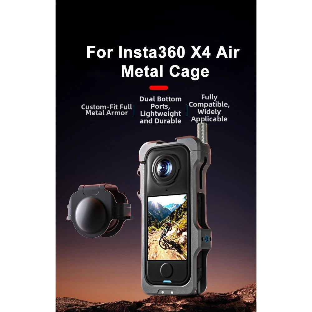 Aluminum Alloy Frame for Insta360 X4 Air (Lightweight, Compact Design)