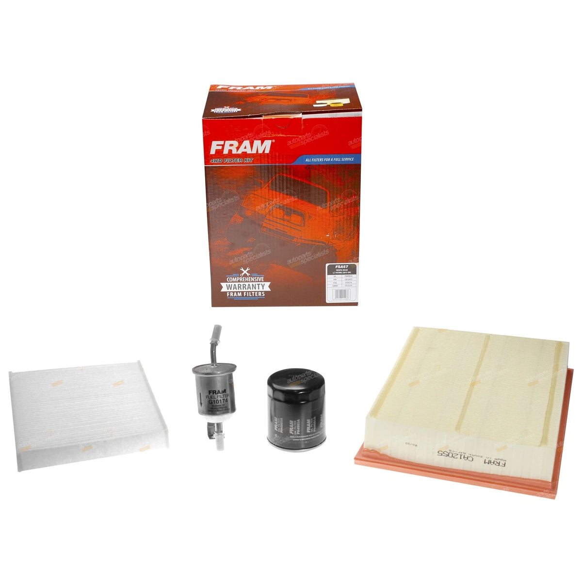 FRAM Oil Air Fuel Cabin Filter Service Kit for Hilux TGN121 (2015–2019)