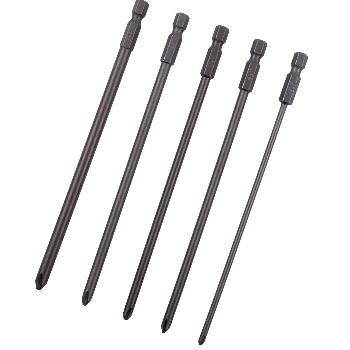 Set of 5 Screwdriver Bits 1/4 Inch for Cross Screwdriver PH1 PH2