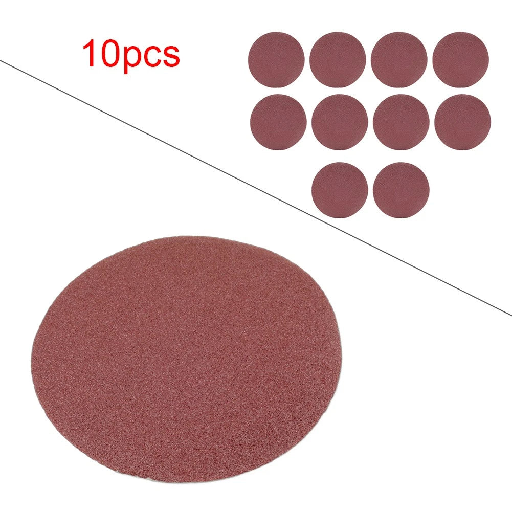 Set of 10 Hook and Loop Sanding Discs 40-180 Grits 7 Inch