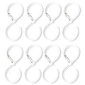Set of 8 Clear Plastic S Hooks for Kitchen and Bath Organization