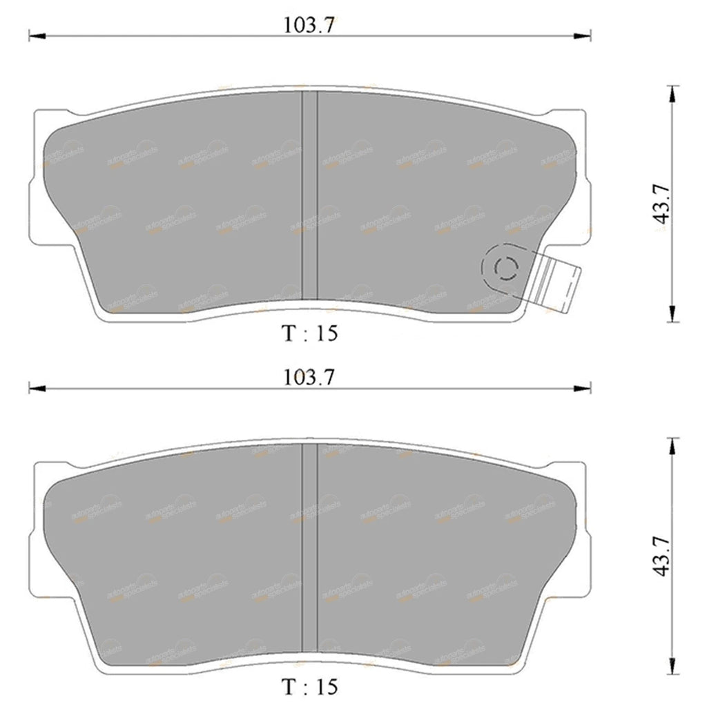 Front Disc Brake Pads Set for Suzuki Vitara SE416 (1988–1998)