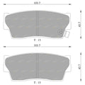Front Disc Brake Pads Set for Suzuki Vitara SE416 (1988–1998)