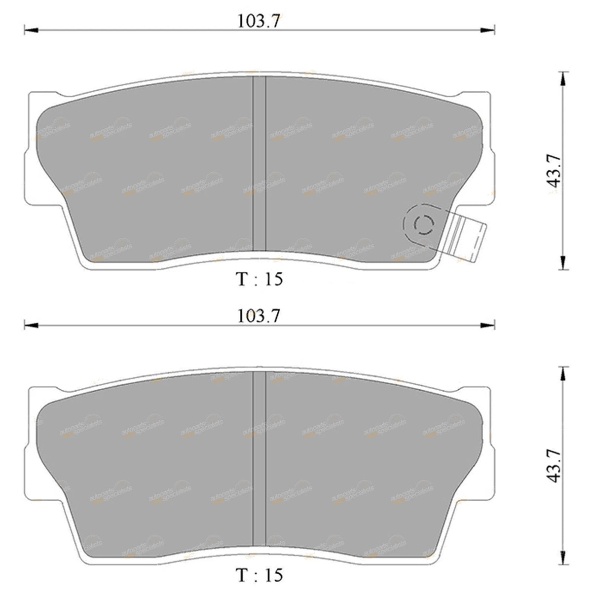 Front Disc Brake Pads Set for Suzuki Vitara SE416 (1988–1998)
