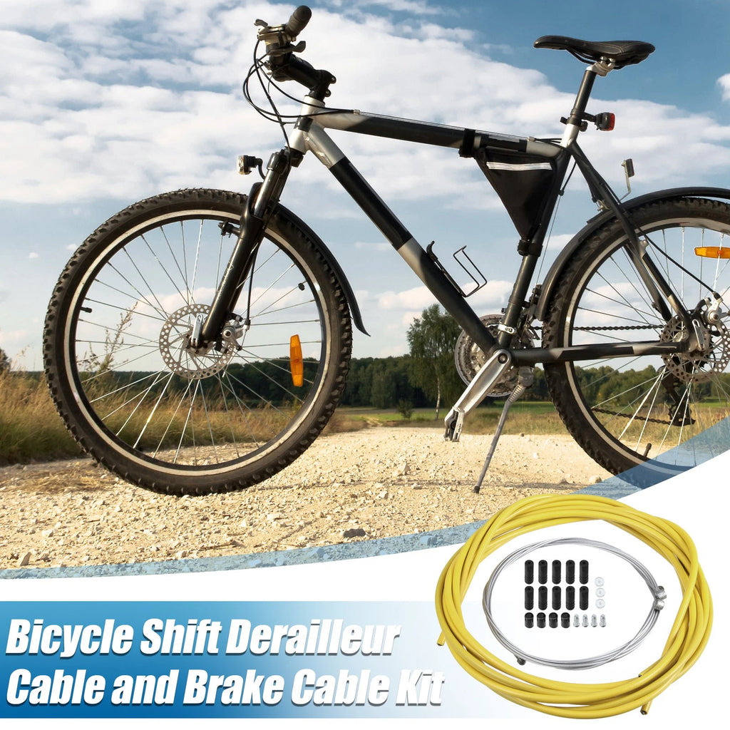 Bicycle Cable Kit Universal Shift and Brake for Yellow (Not for Car)