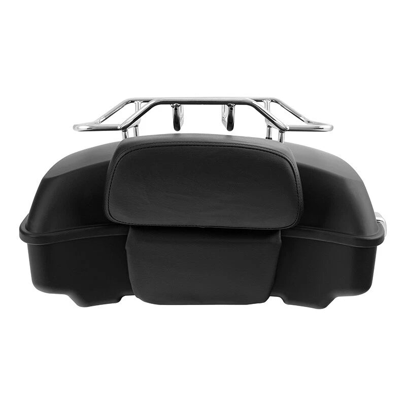 Chopped Trunk Backrest Chrome Rack for Harley Touring (2014–2026)