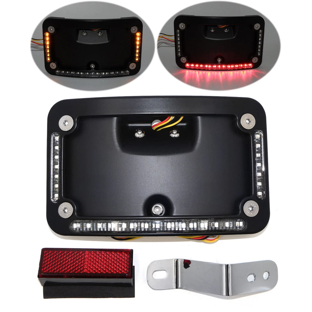License Plate Frame Bracket with LED for Harley FLSTN (2005–2017)