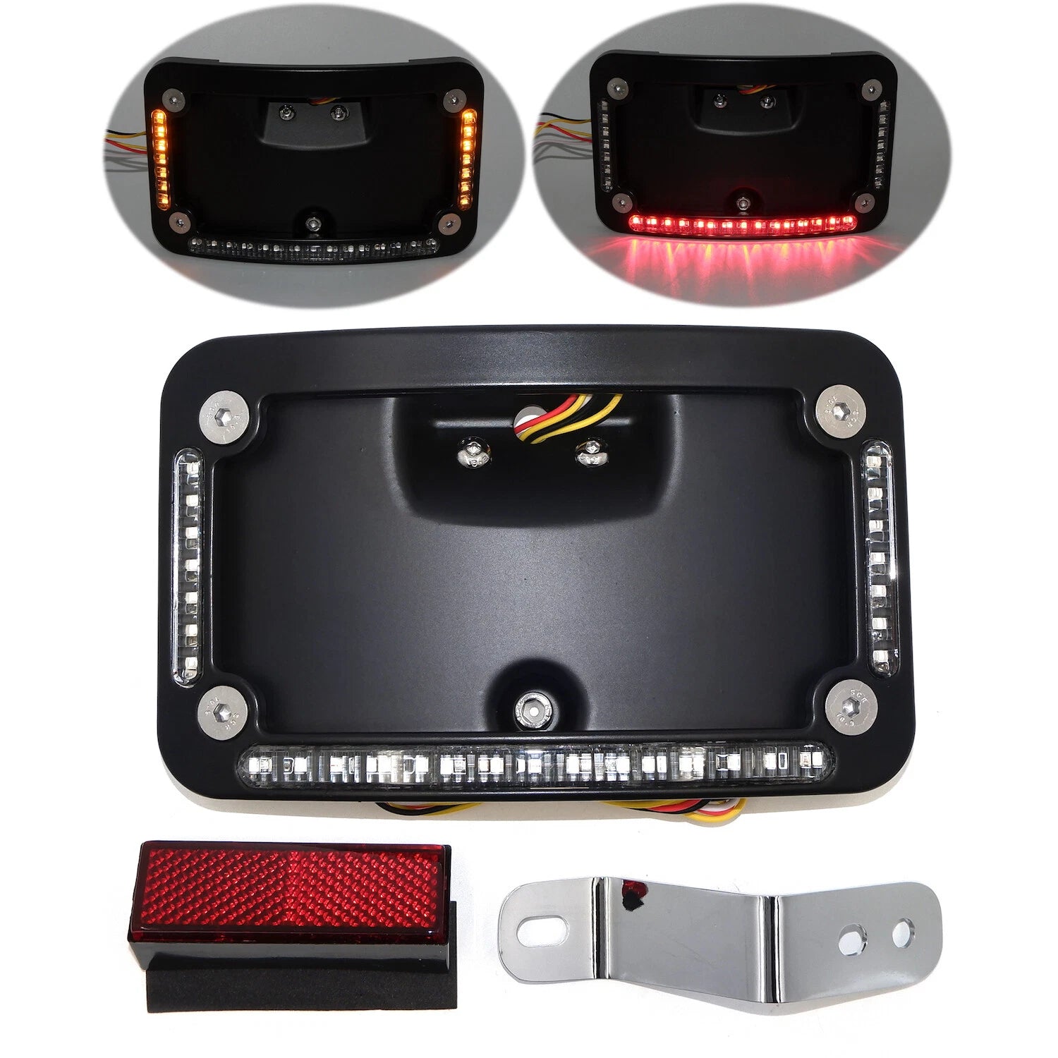 License Plate Frame Bracket with LED for Harley FLSTN (2005–2017)