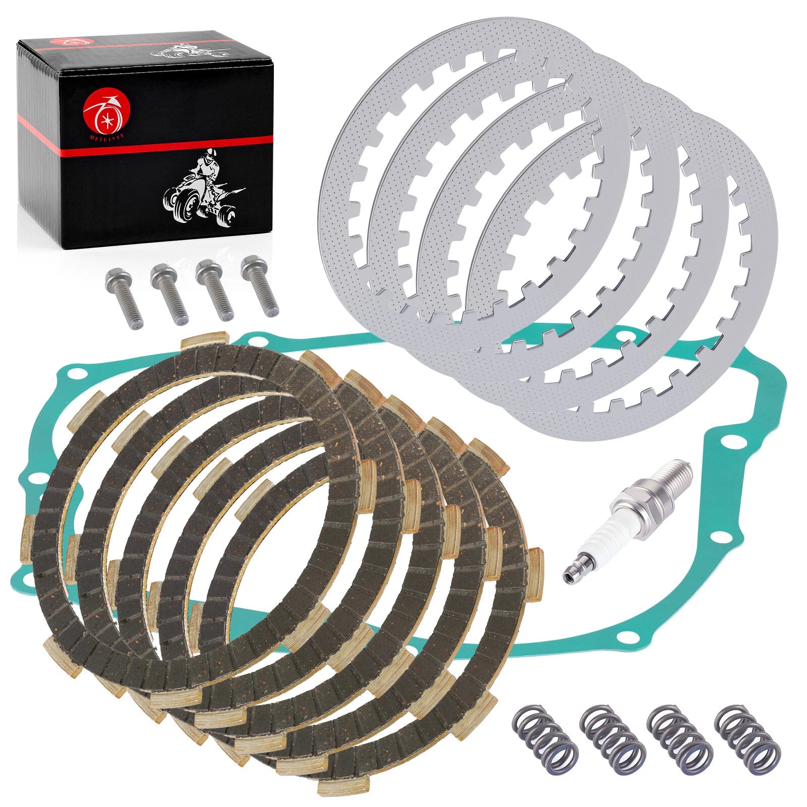 Clutch Friction Steel Plates Spring & Gasket Kit for Honda XR200 XR200R (1986–2002)