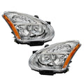 Headlights for Nissan Rogue (2008–2013) Halogen Chrome Left+Right Side
