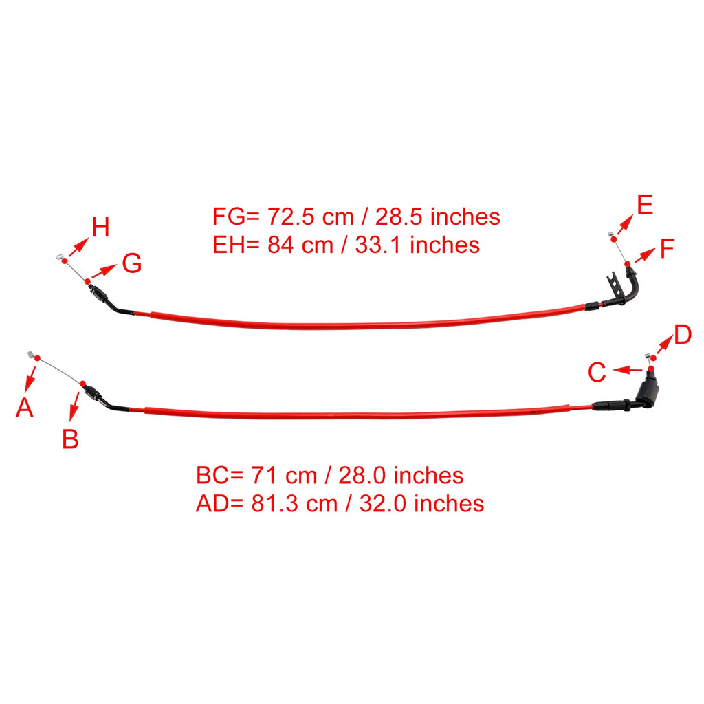 Throttle Cable Wire for Suzuki GSXR600 GSXR750 (2011–2023) Red