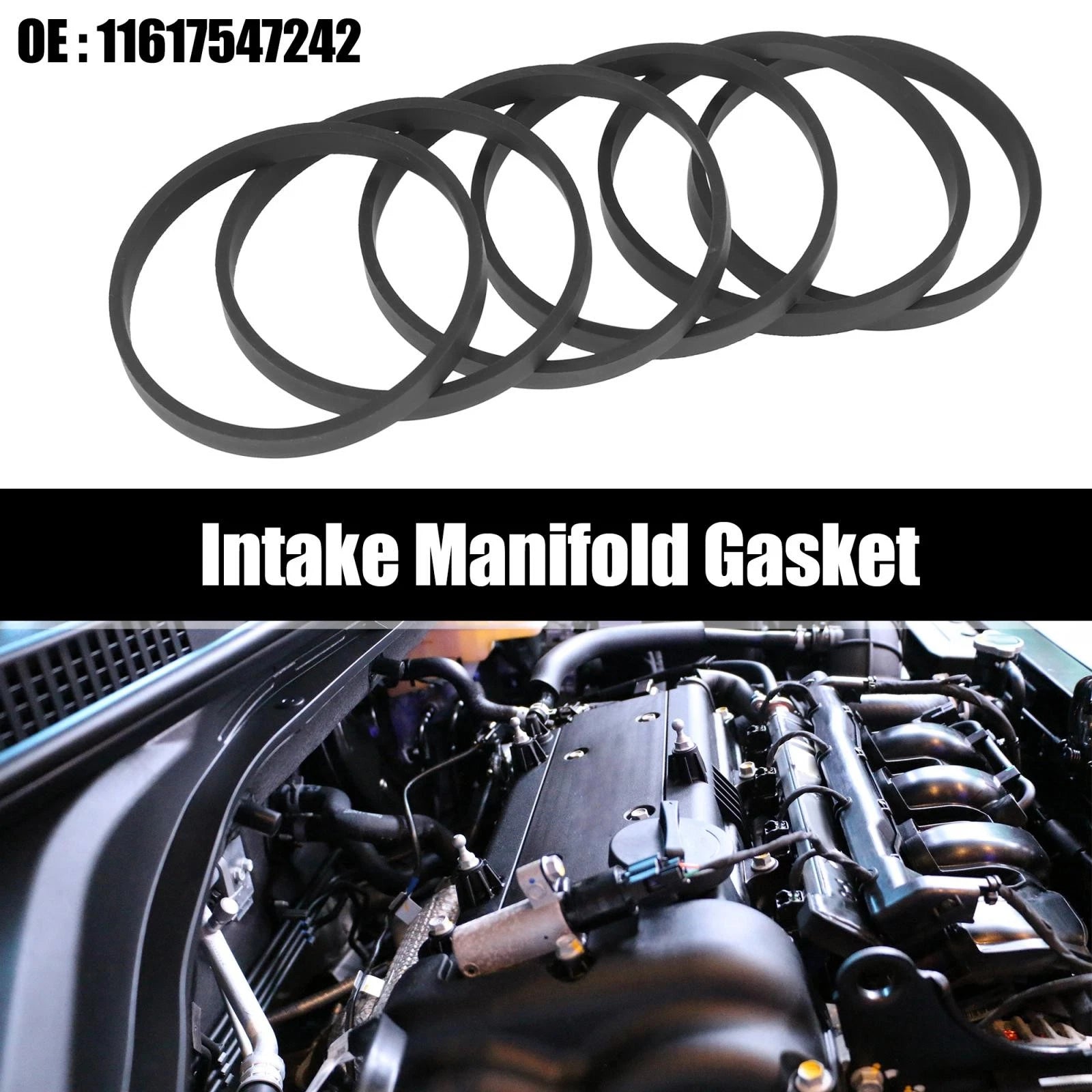 6pc Intake Manifold Gasket Set Replacement for BMW 435i X5 M6 X6 (2013–2020)