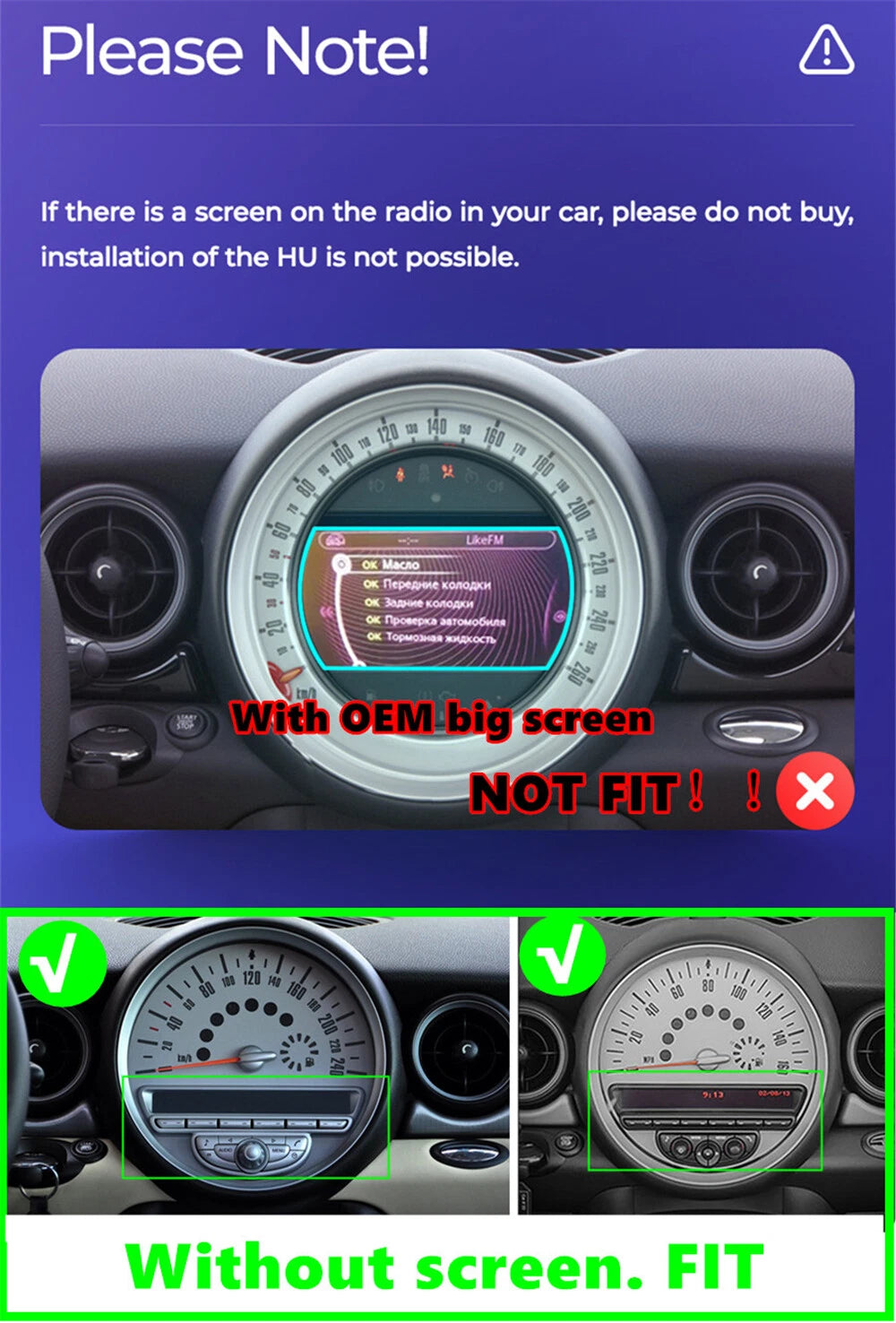 9'' For BMW MINI COOPER R56 R60 07-13 Android 14 Carplay Auto Stereo Radio GPS