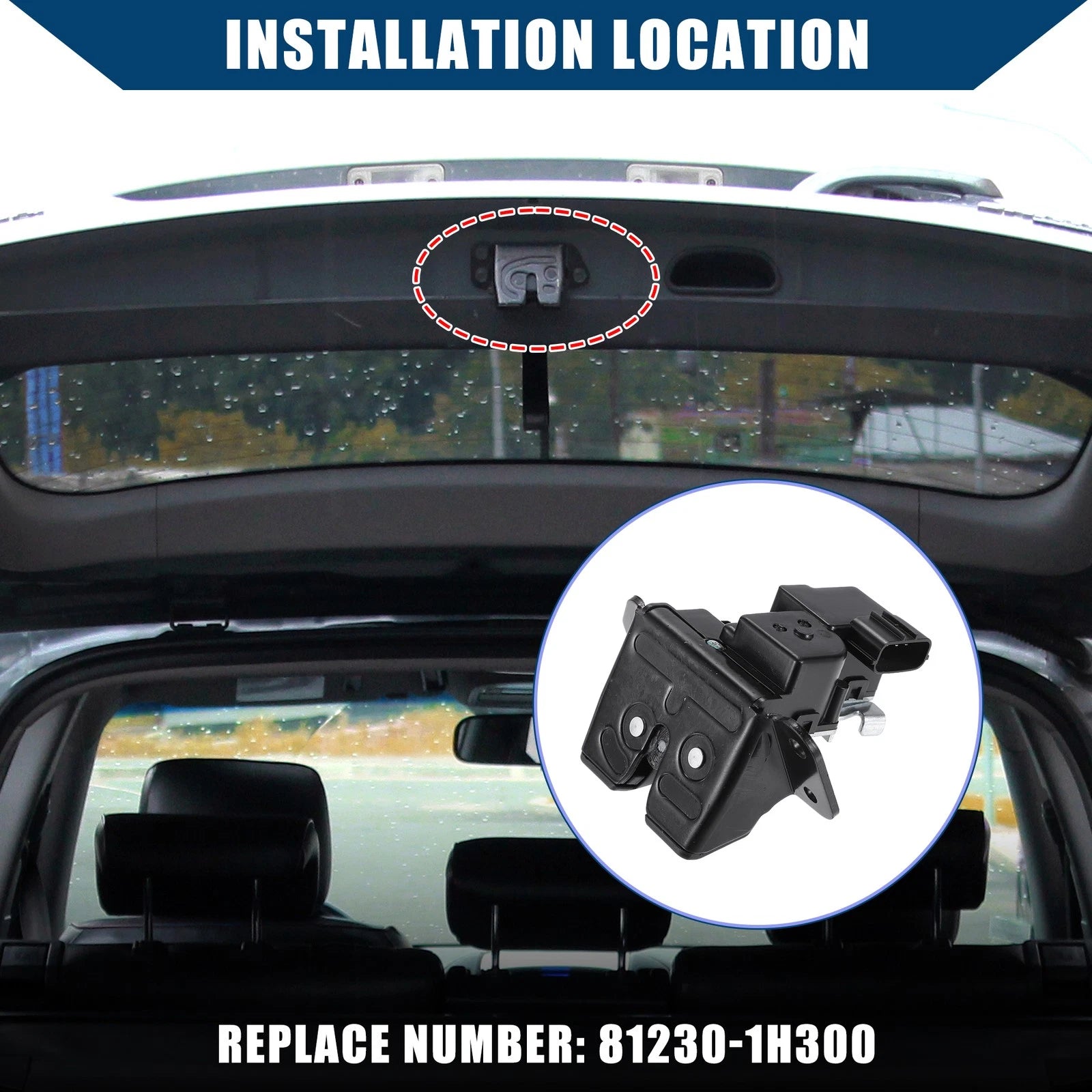 Rear Trunk Tailgate Lock Actuator Motor Replacement for Hyundai Tucson (2010–2015)