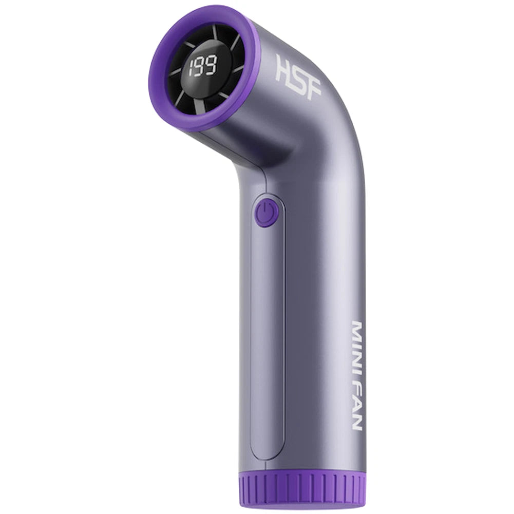 Lightweight Handheld Fan USB Rechargeable with Digital Display (3-6 Hours)