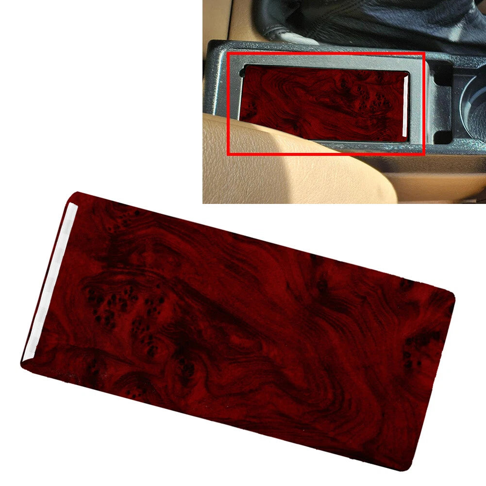 Gear Shift Panel Storage Box Cover Trim for BMW 3 Series E36 (1991–1999) Wood Red