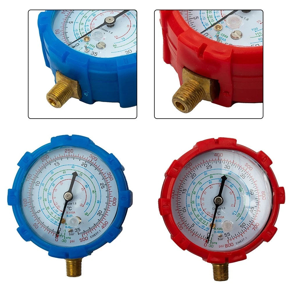 2X Low/High Pressure Gauge Kit for R22 R404A R134A R410A AC (2010–2023)