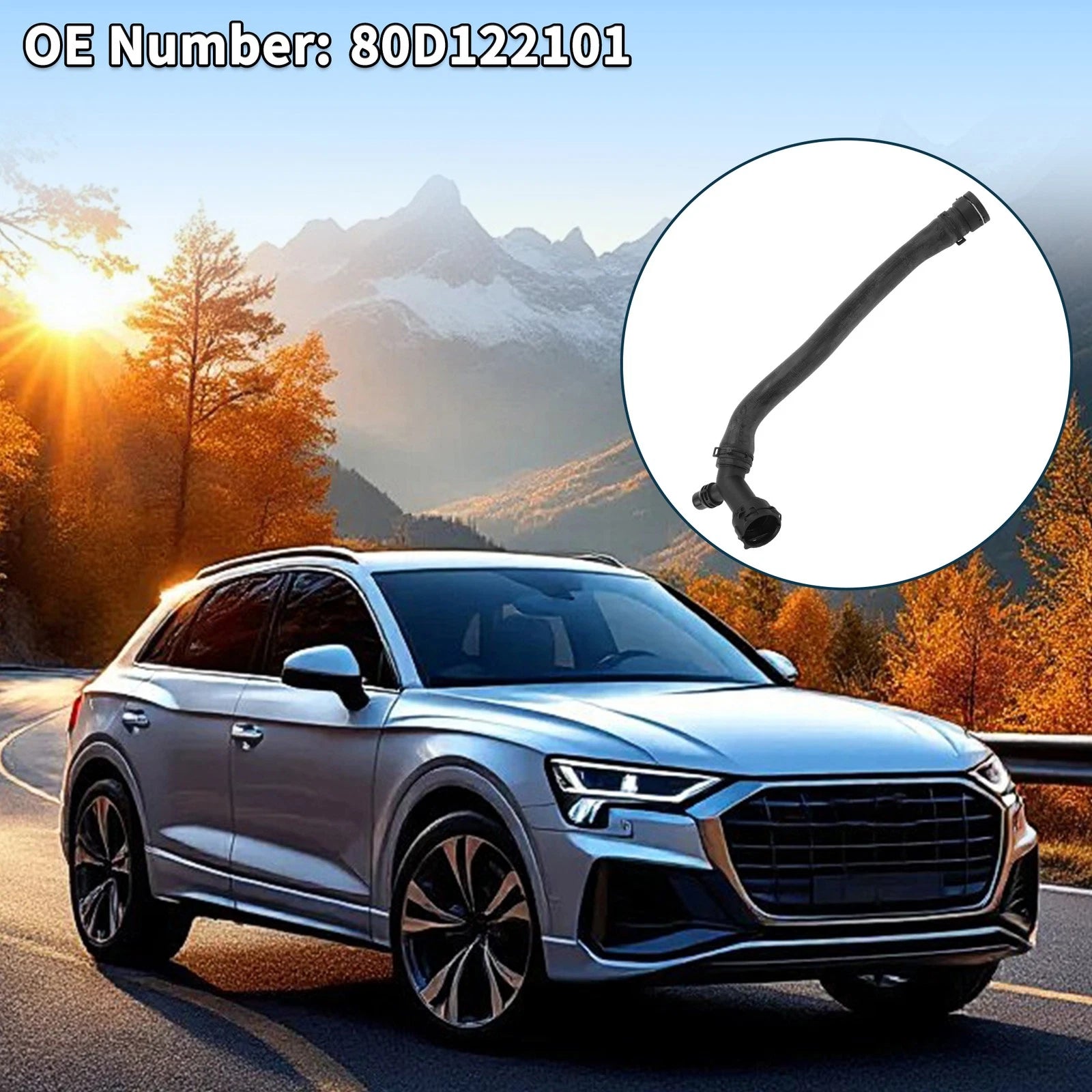 Radiator Hose Water Pipe Replacement for Audi Q5L (2018–2022) Rubber