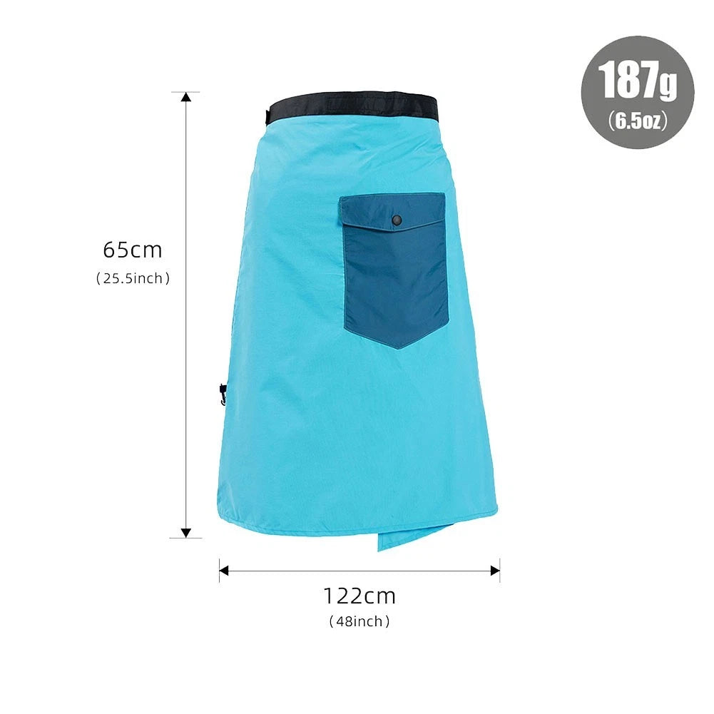 Compact Waterproof Rain Skirt for Hiking (UltraLight Design)
