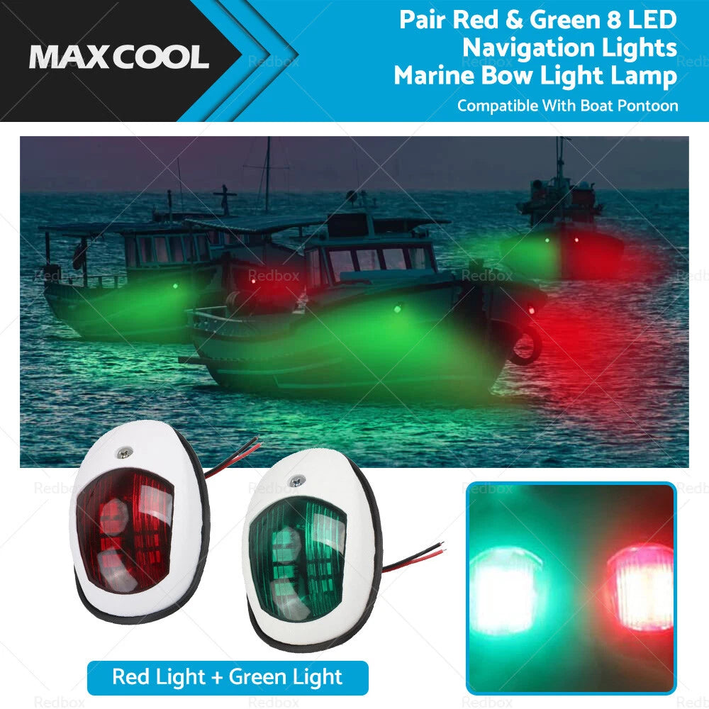 8LED Navigation Lights for Boat Pontoon Marine (12V)