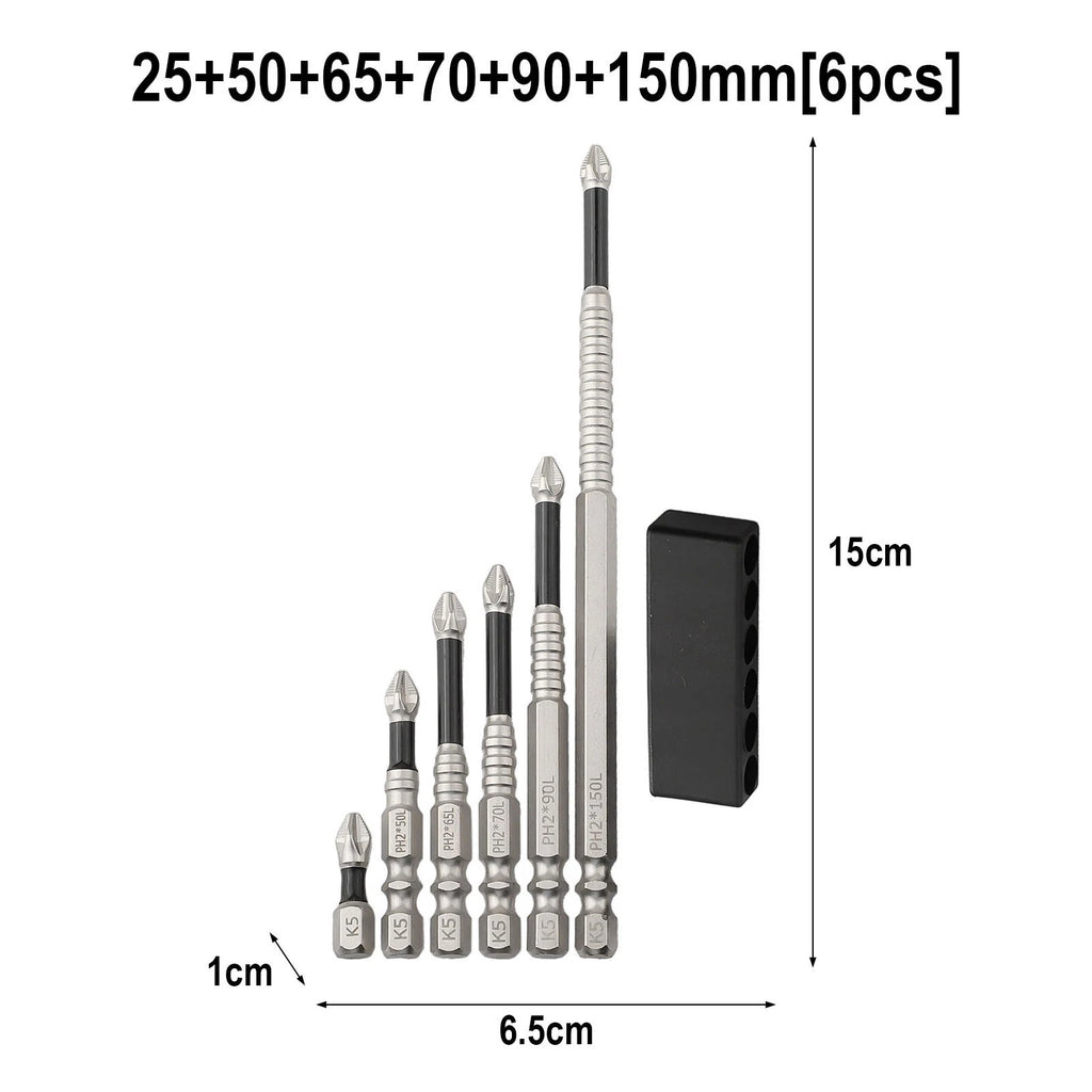 56pcs Cross Magnetic Screwdriver Bit Set for High Strength Operations