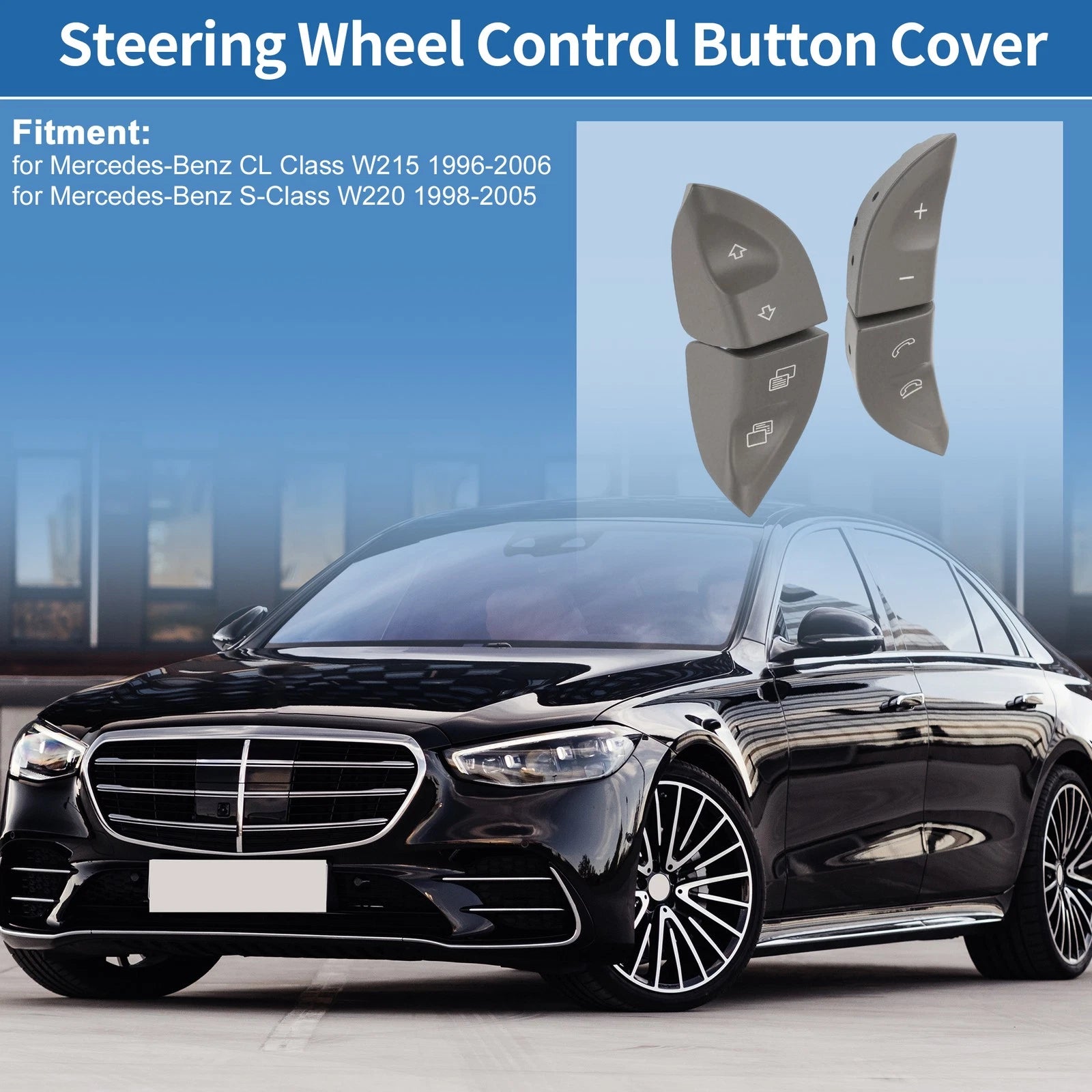 Steering Wheel Buttons Replacement for Mercedes-Benz CL Class (1996–2006) Left Right